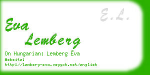 eva lemberg business card